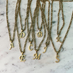 River Initial Necklace