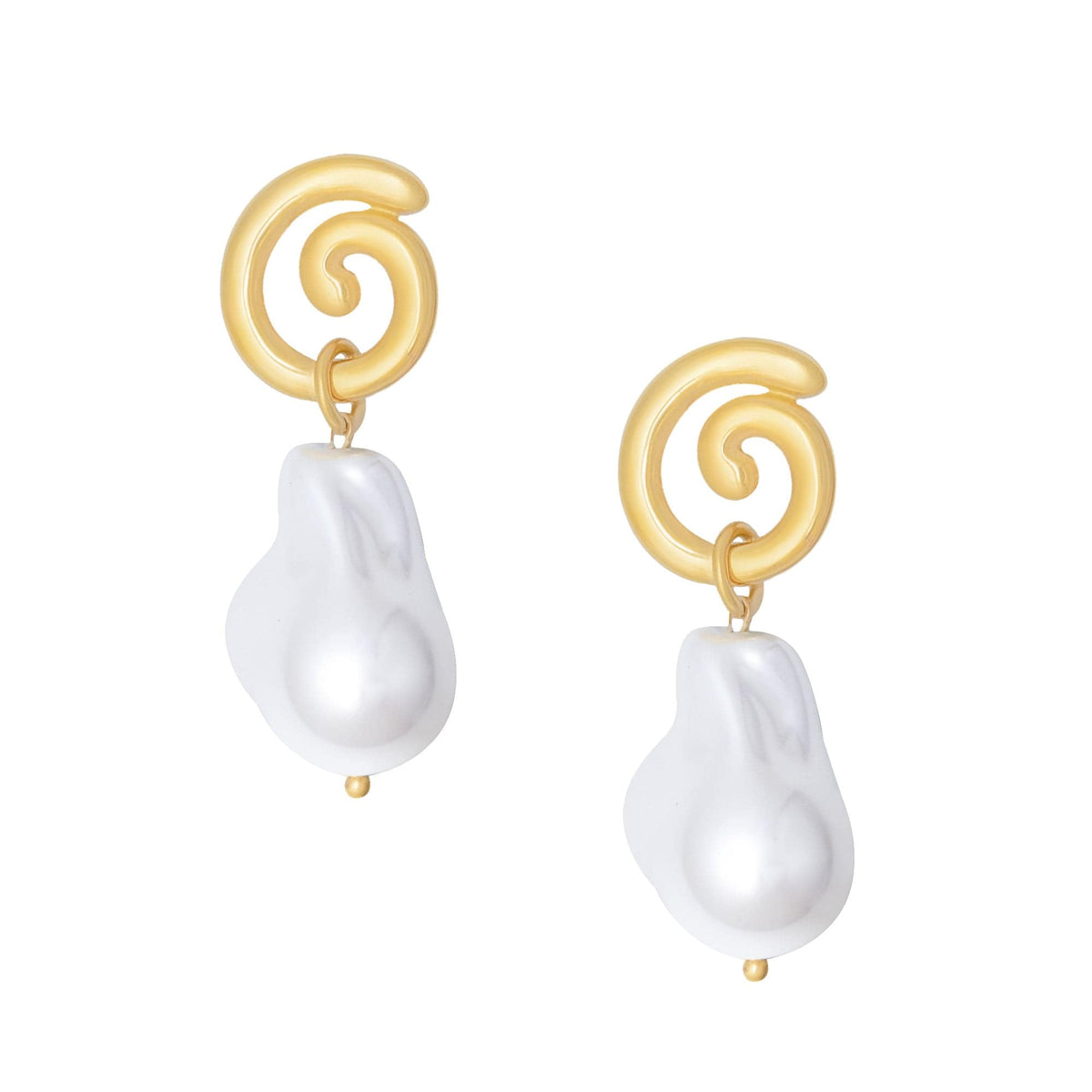 Sandy Pearl Stud Earrings