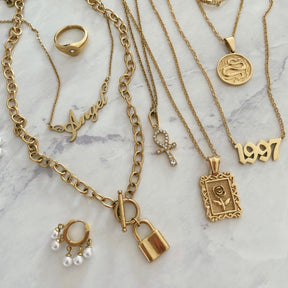 Script Year Choker Necklace