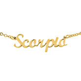 Script Zodiac Choker Necklace