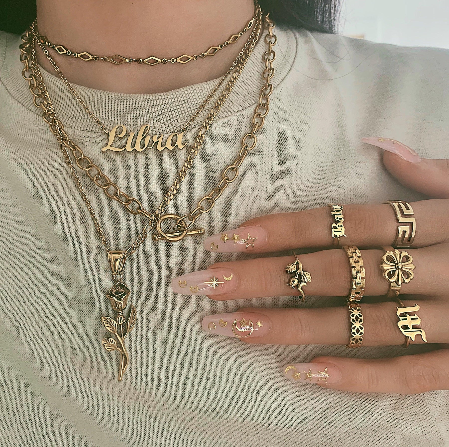 Script Zodiac Choker Necklace
