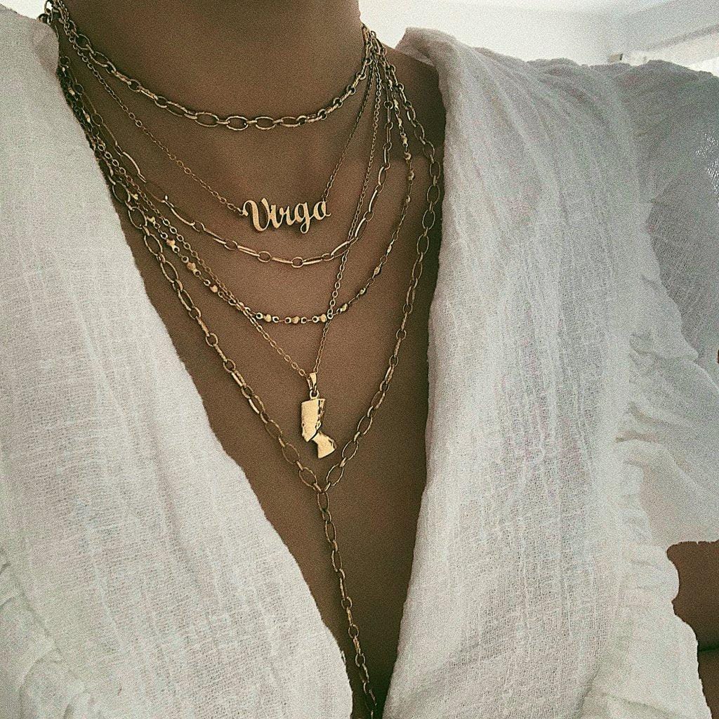 Script Zodiac Choker Necklace