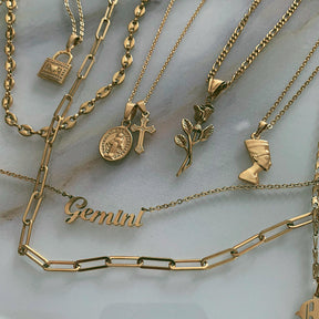 Script Zodiac Choker Necklace