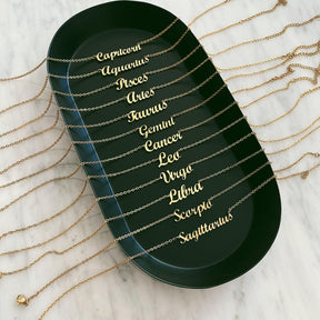 Script Zodiac Choker Necklace