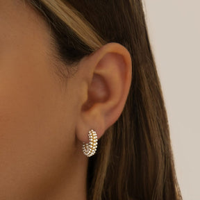 Senorita Pearl Hoop Earrings