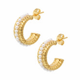 Sia Pearl Hoop Earrings