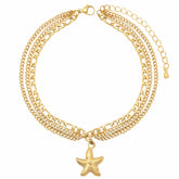 Starfish Triple Anklet