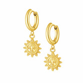 Sun Hoop Earrings — Pink Island Earrings | Tarnish-Free Waterproof Jewellery Australia