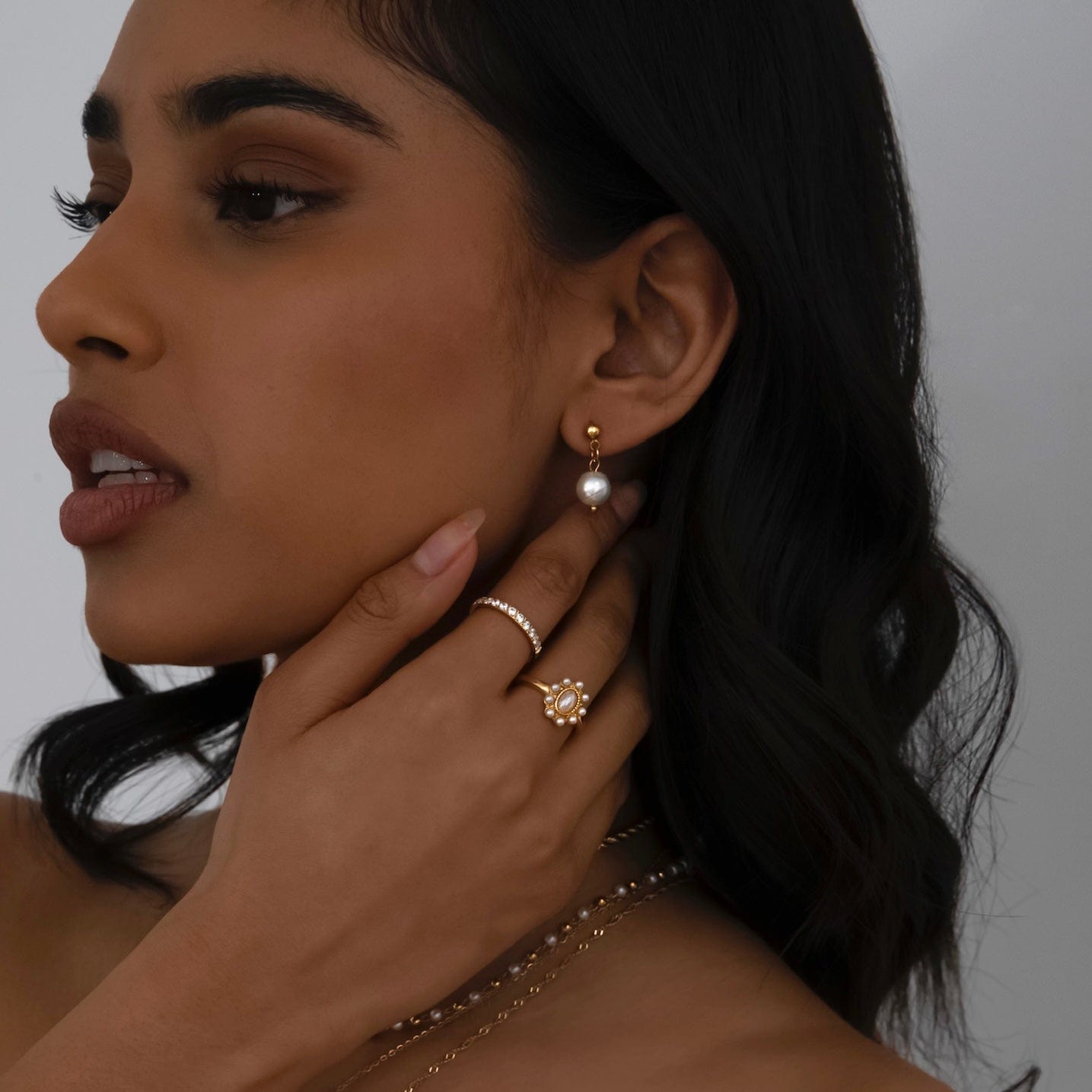 Tiki Pearl Stud Earrings