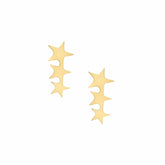 Triple Star Stud Earrings
