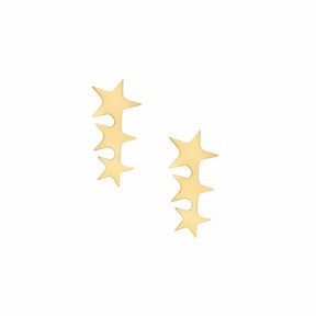 Triple Star Stud Earrings