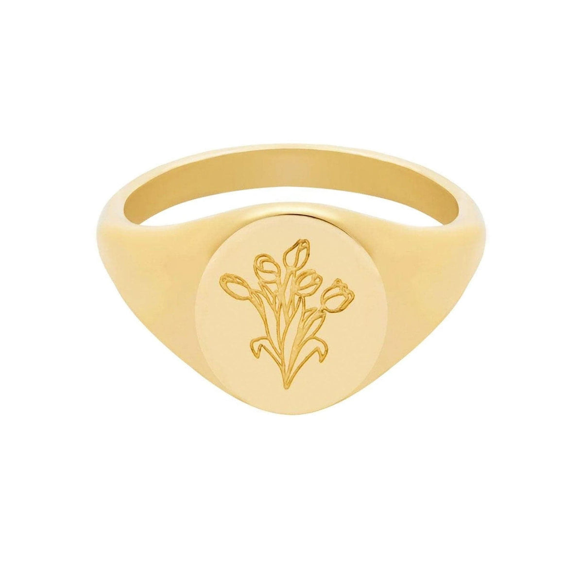 Tulips Signet Ring