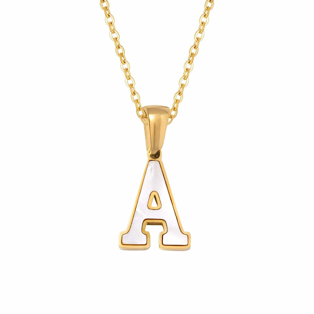 Varsity Pearl Initial Necklace