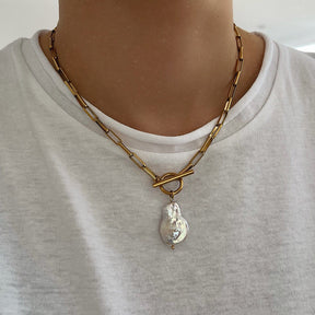 Waikiki Pearl TBar Necklace