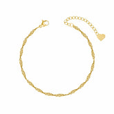Ocean Wave Anklet — Pink Island Anklets | Tarnish-Free Waterproof Jewellery Australia