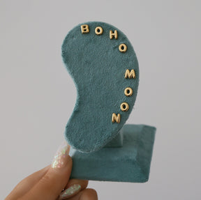 Bubble Initial Stud Earrings