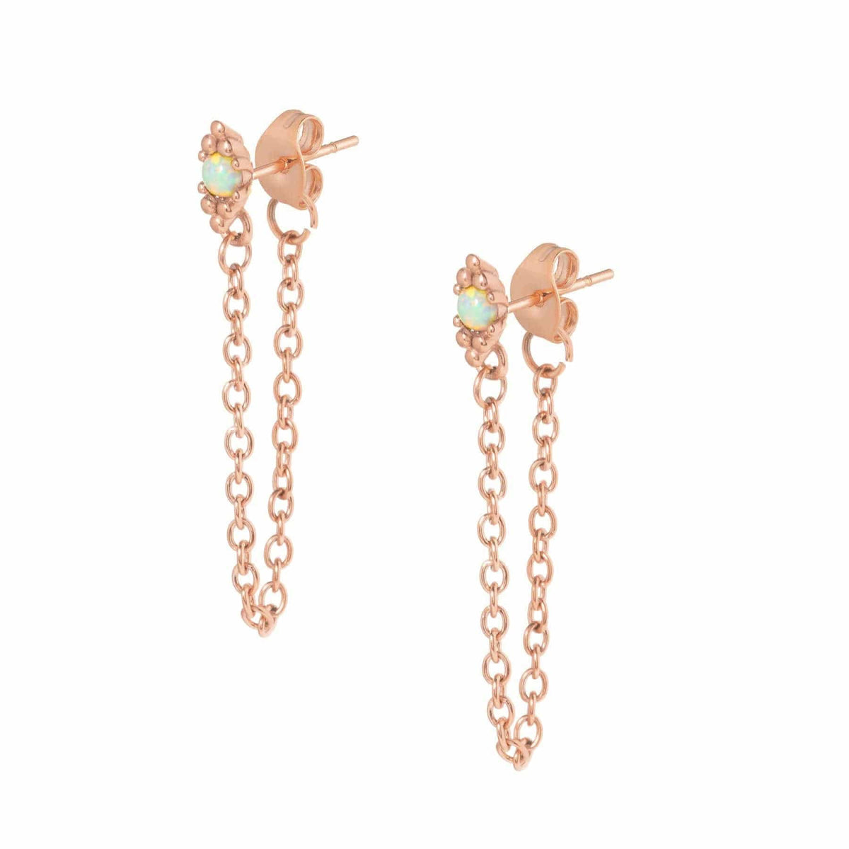 Zora Opal Stud Drop Earrings