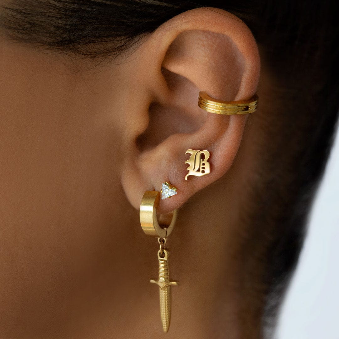 Sword Hoop Earrings