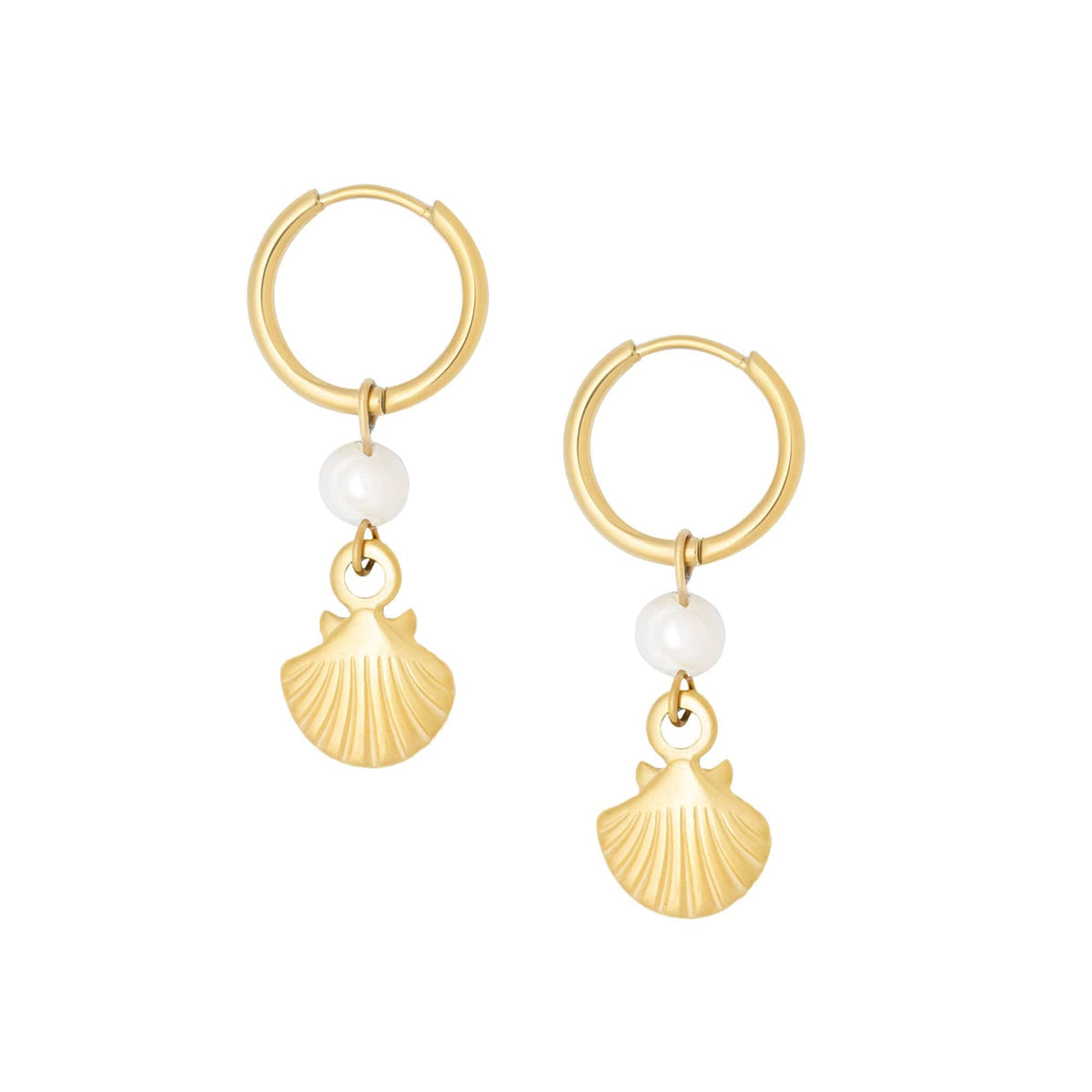 Dory Pearl Hoop Earrings
