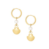 Dory Pearl Hoop Earrings