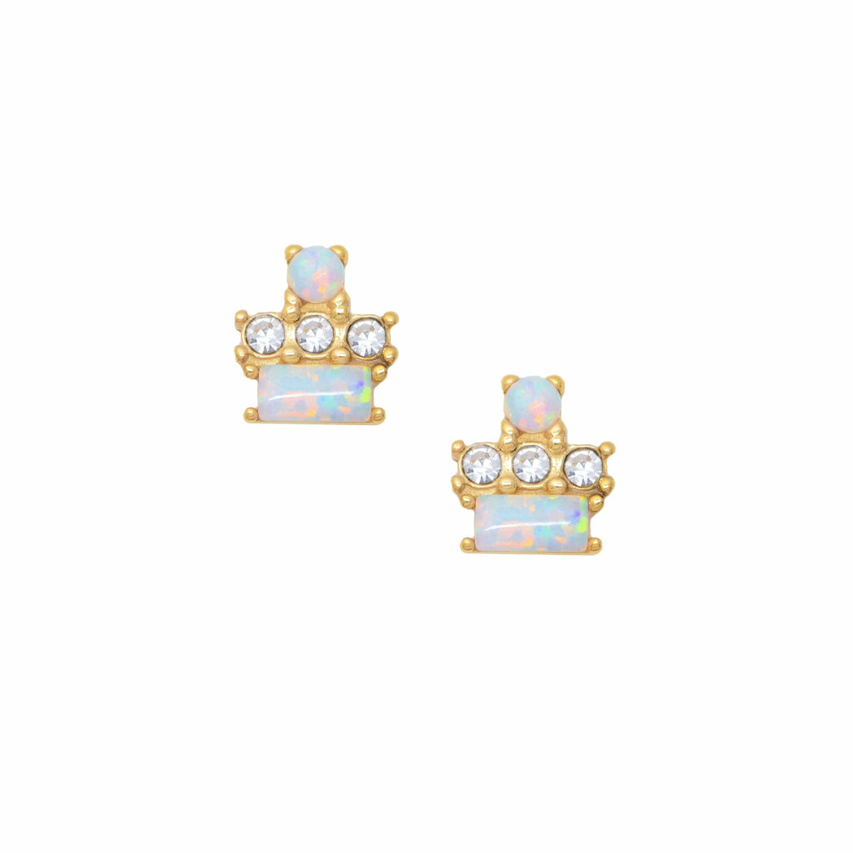 Evita Opal Stud Earrings