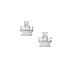 Evita Opal Stud Earrings