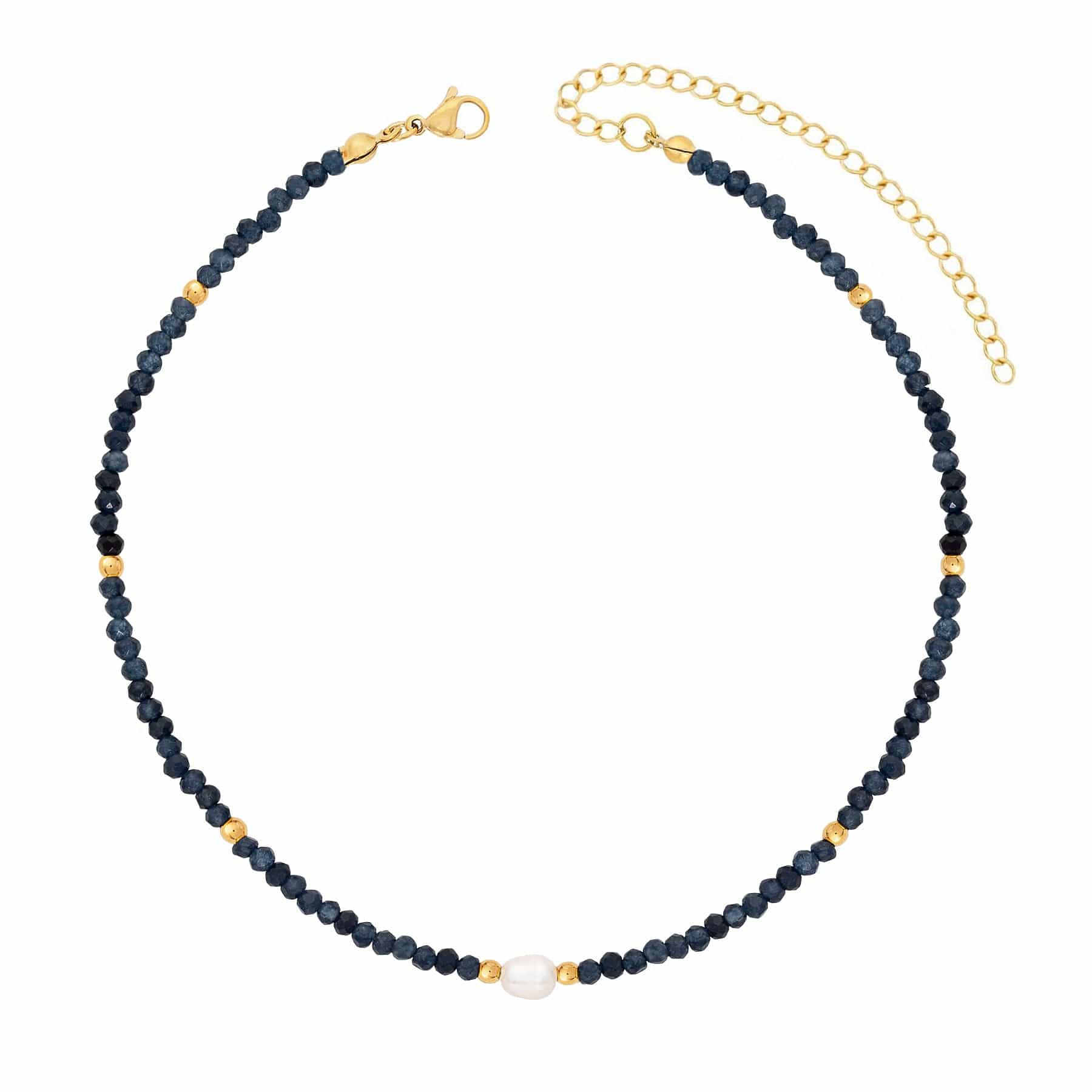 Navy Pearl Choker