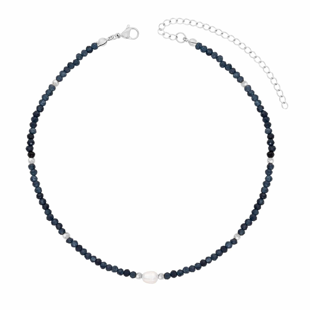 Navy Pearl Choker
