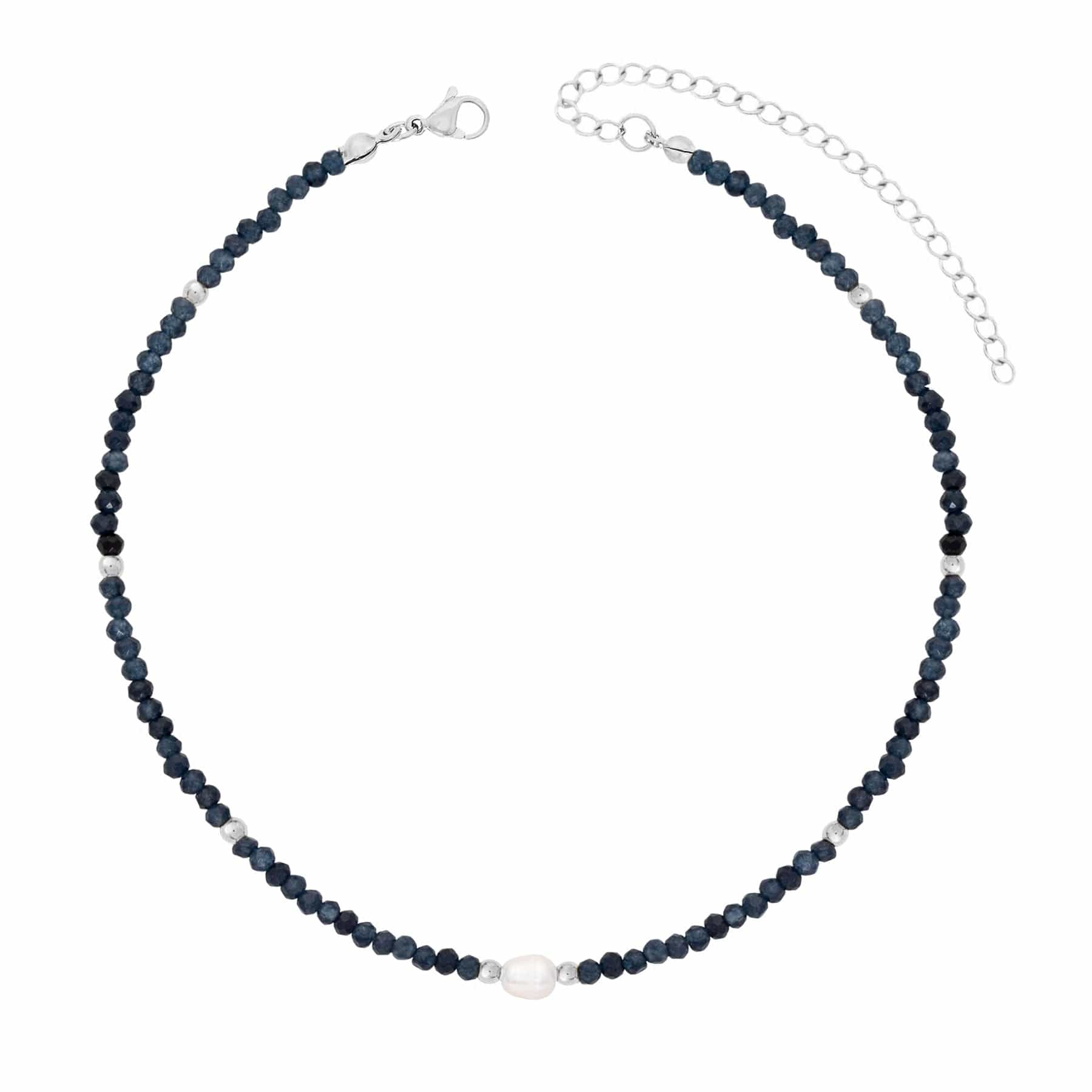 Navy Pearl Choker